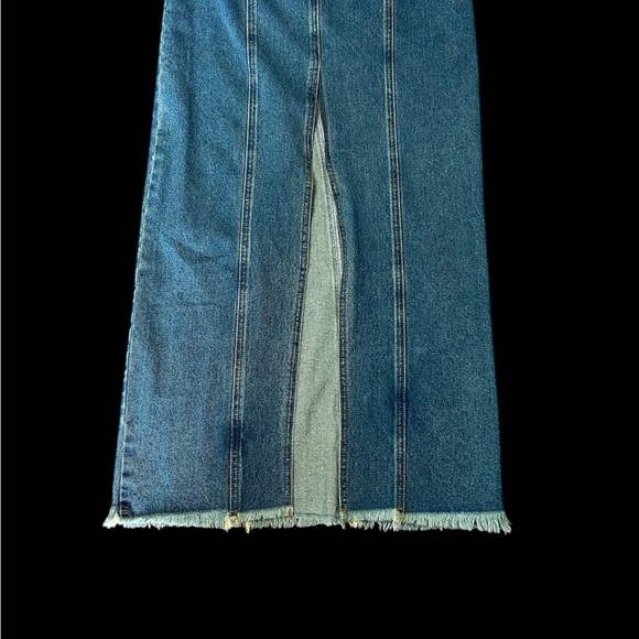 White Fox Boutique Denim Maxi Dress - Picture 12 of 16